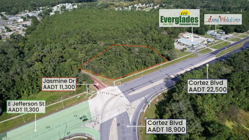 2-Acre Brooksville Corner Land with Flexible Dimensions