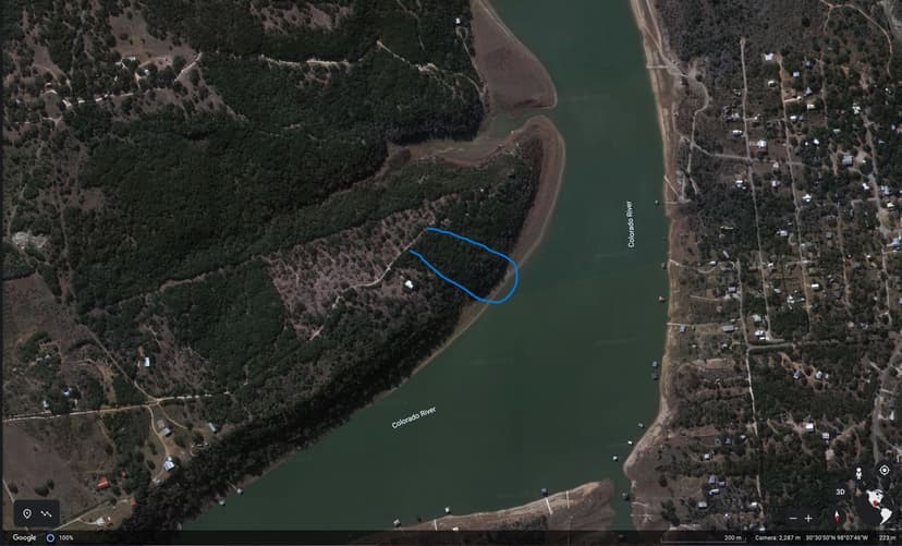 PRICE DROP - Raw land for Sale on Colorado River/Lake Travis near Marble Falls, Tx